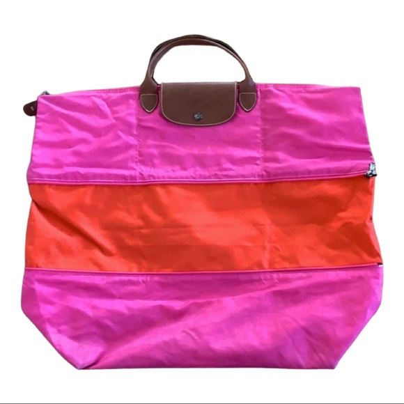 Longchamp Handbags - 💕HP💕Longchamp pink and orange expandable bag